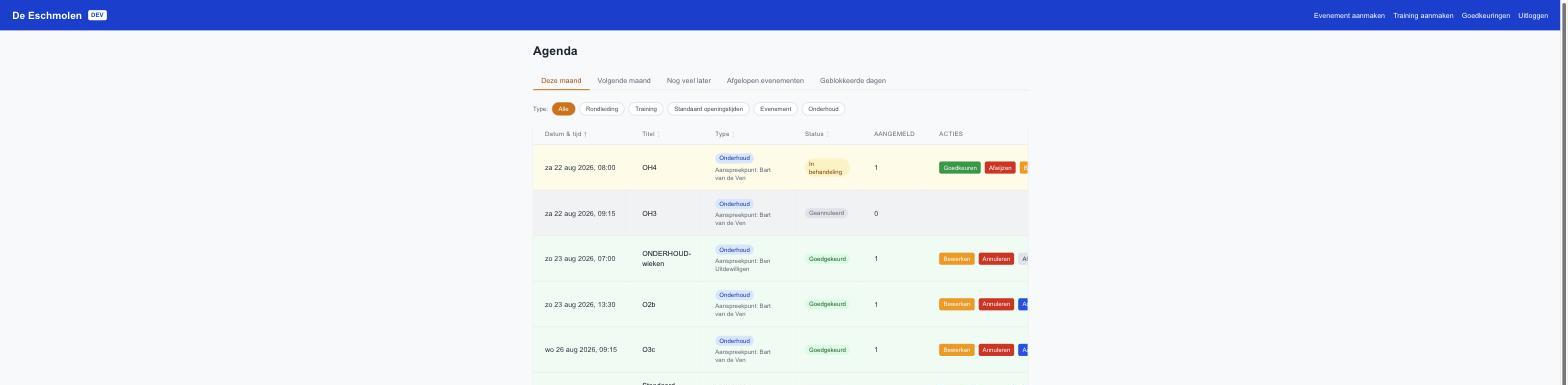 Scherm: Agenda